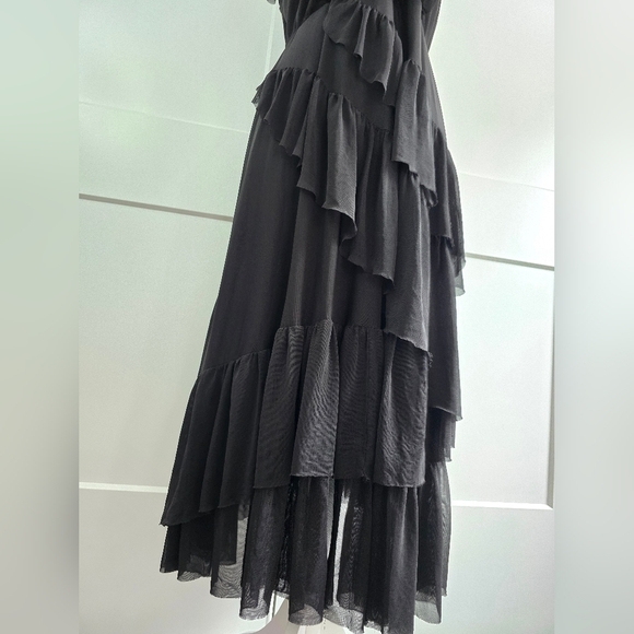 Torrid Elegant Black One-Shoulder Ruffle Dress - Picture 8 of 14